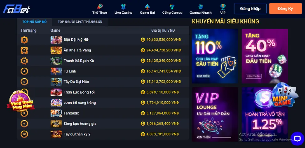 Cơ hội thắng lớn và Jackpot hấp dẫn tại mcw18 code